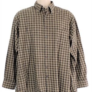 Orvis Long Sleeve Button Down Plaid Shirt Large